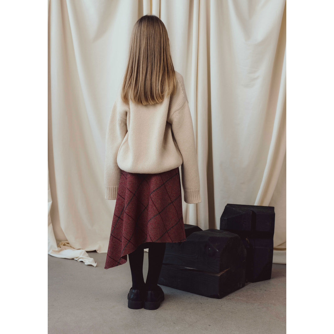 Unlabel Maroon Arrict Skirt