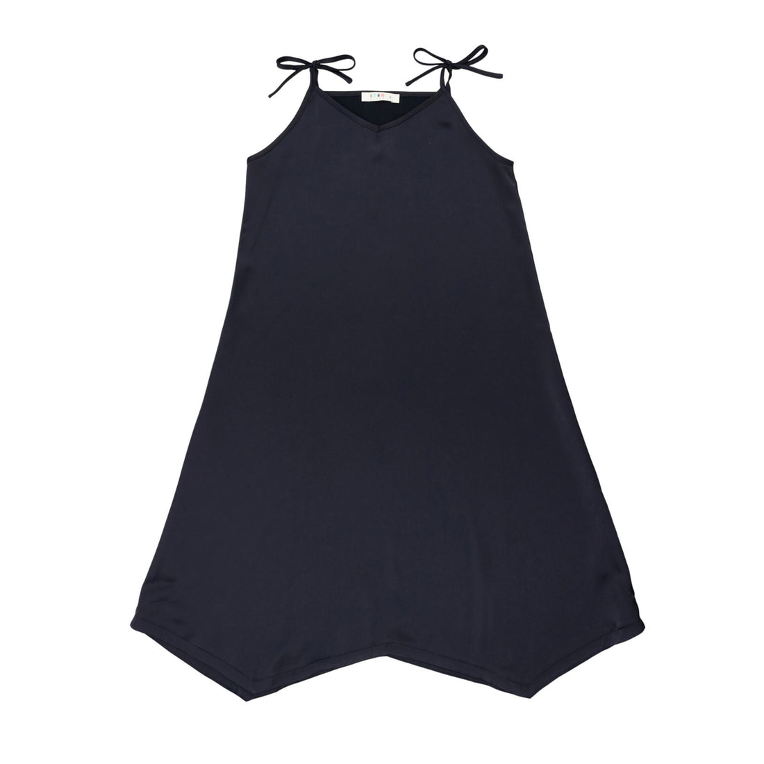 Coco Blanc Navy Silk Asymetrical Jumper