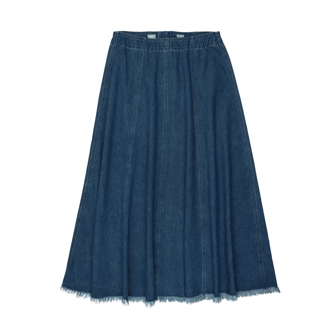 Coco Blanc Light Wash Denim Paneled Skirt