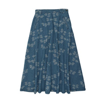 Coco Blanc Floral Denim Skirts