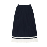 Coco Blanc Navy/Ivory Accordion Pleated Skirt