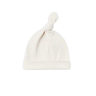Quincy Mae Ivory Knotted Baby Hat