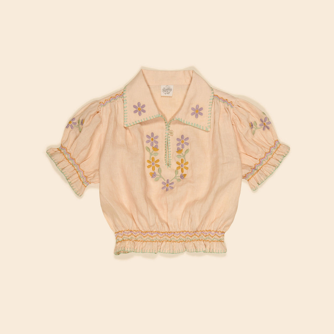 Apolina Satin Pink Valerie Blouse