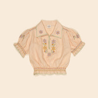 Apolina Satin Pink Valerie Blouse