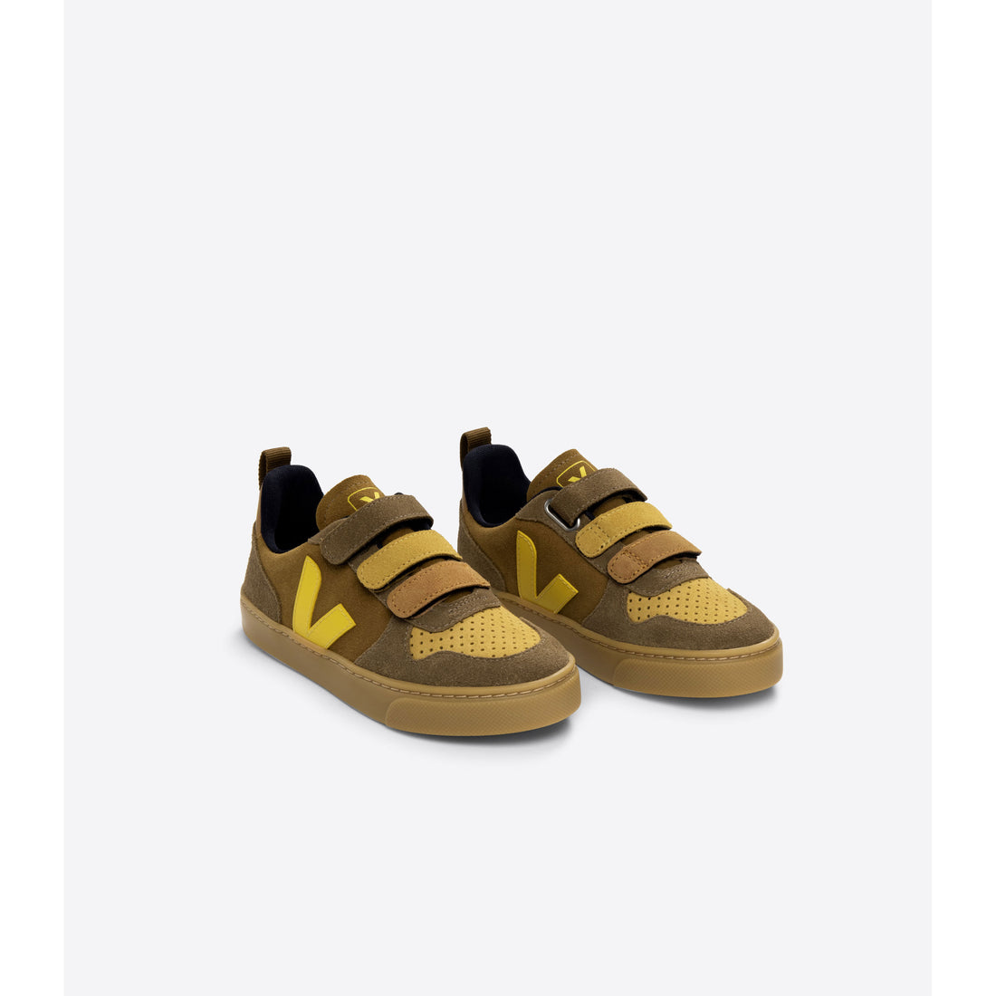 Veja Multico/Camel Small V10 Suede Sneakers