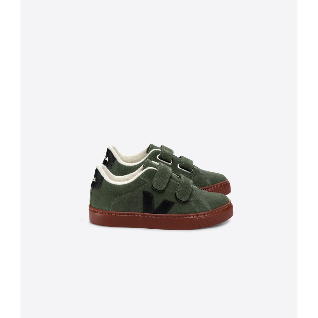 Veja Mud/Black Small Esplar Winter Suede Sneakers