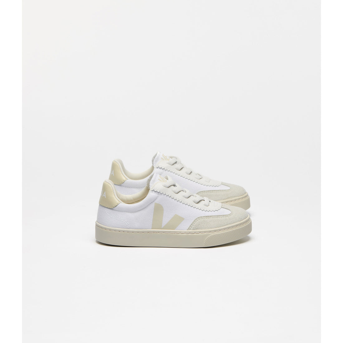 Veja White Calcaire Volley Canvas Sneakers