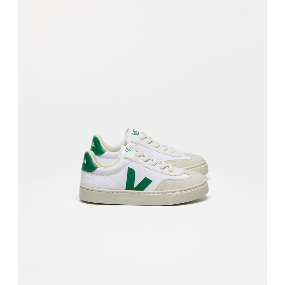 Veja White Emeraude Volley Canvas Sneakers
