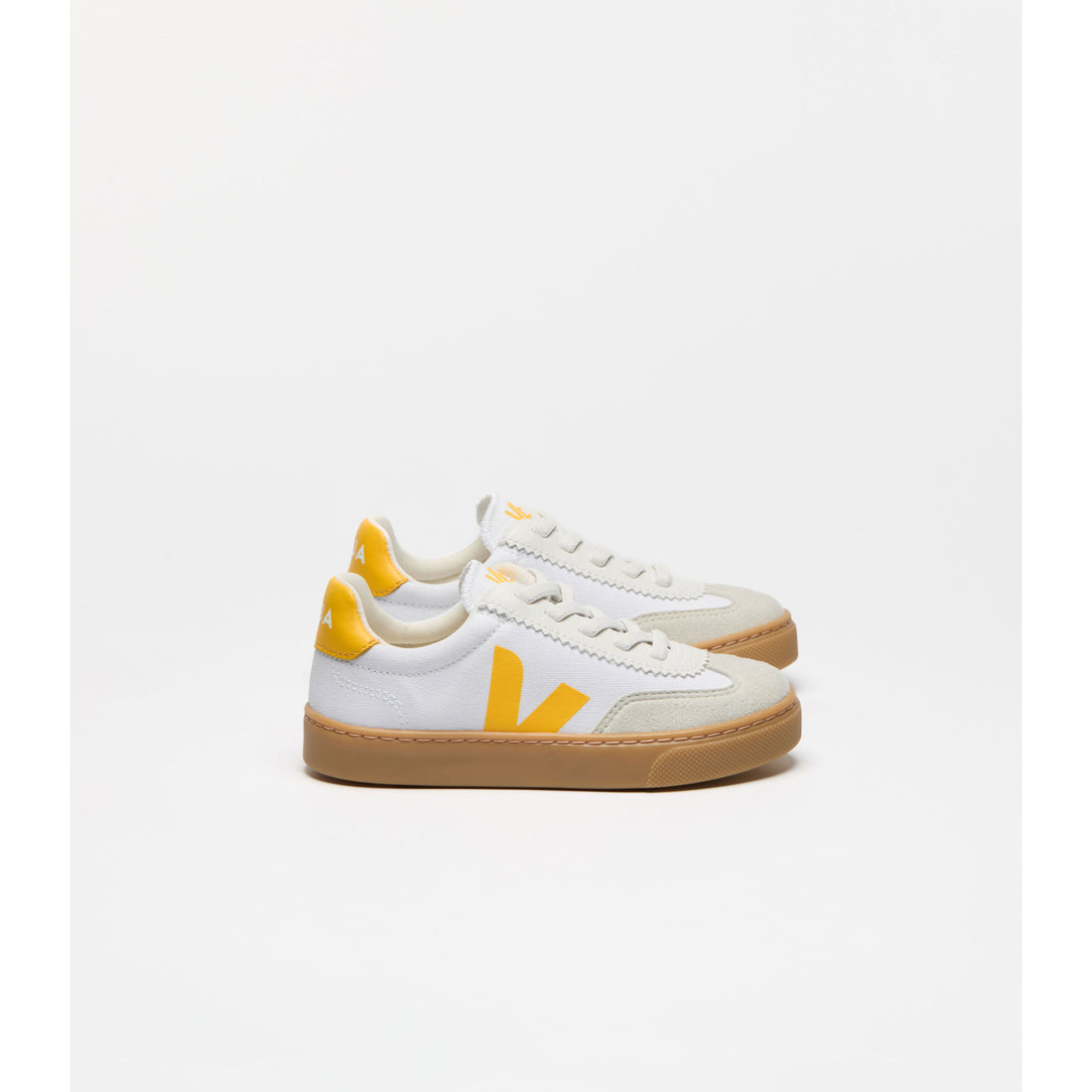 Veja White Sunshine Volley Canvas Sneakers