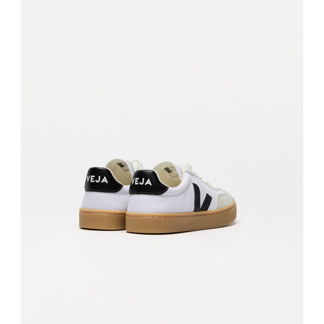 Veja White Black Volley Canvas Sneakers