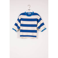 Indee Blue Stripe Velvet Pullover
