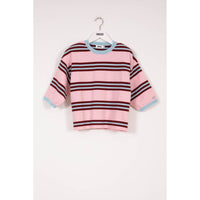 Indee Pink Stripe Velvet Pullover