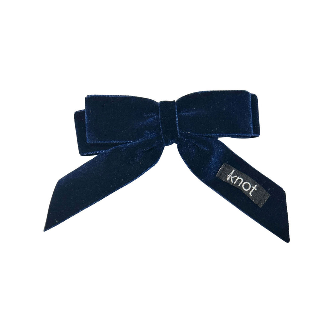 Knot Hairbands  Navy Velvet Ribbon Bow Clip