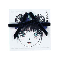 Knot Hairbands  Navy Velvet Ribbon Mini Bow Set