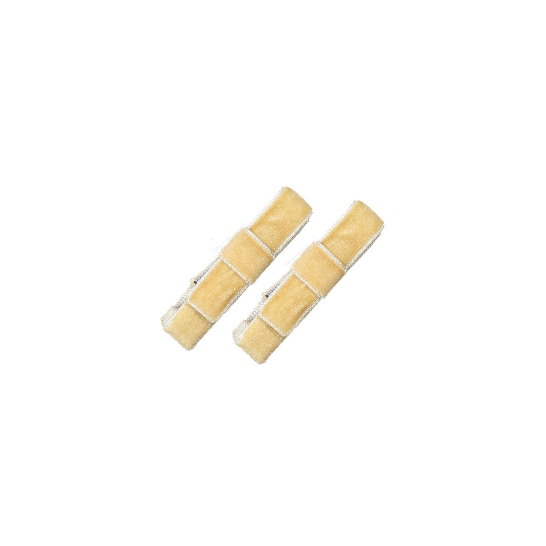 Knot Hairbands Taupe Velvet Trim Clip Set