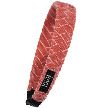 Knot Hairbands Blush Velvet Trim Headband