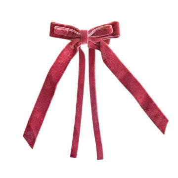 Knot Hairbands Blush Velvet Trim Bow