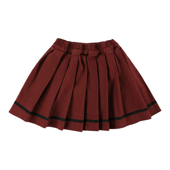 Morley Red  Pleated Skirt