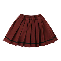 Morley Red  Pleated Skirt