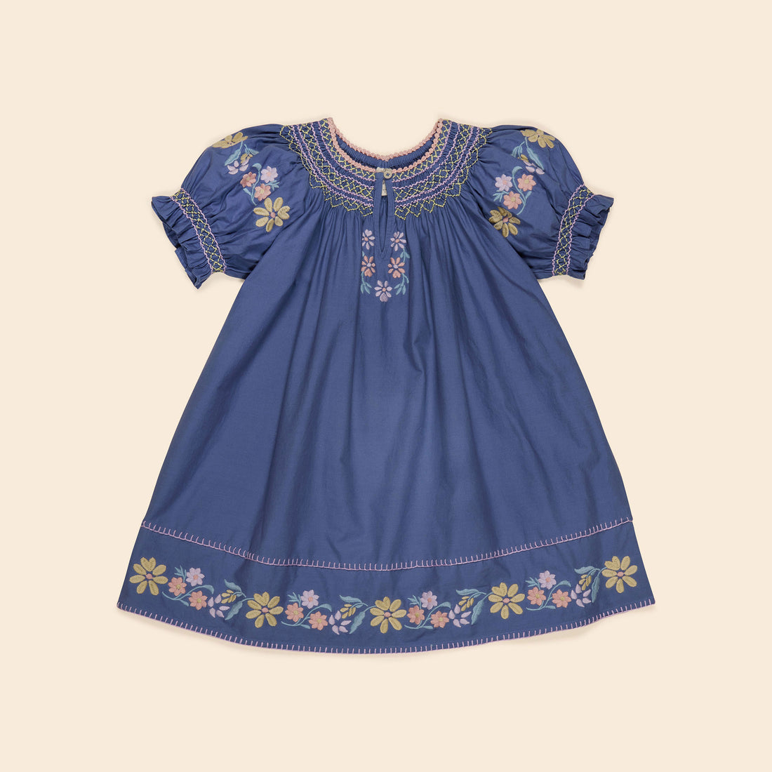 Apolina Azul Verna Smock Dress