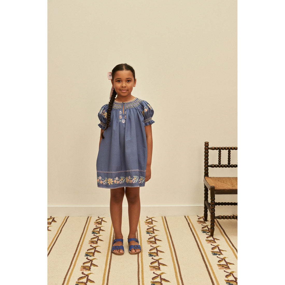 Apolina Azul Verna Smock Dress