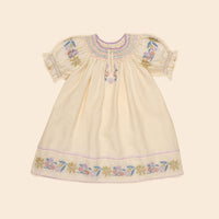 Apolina Cream Verna Smock Dress