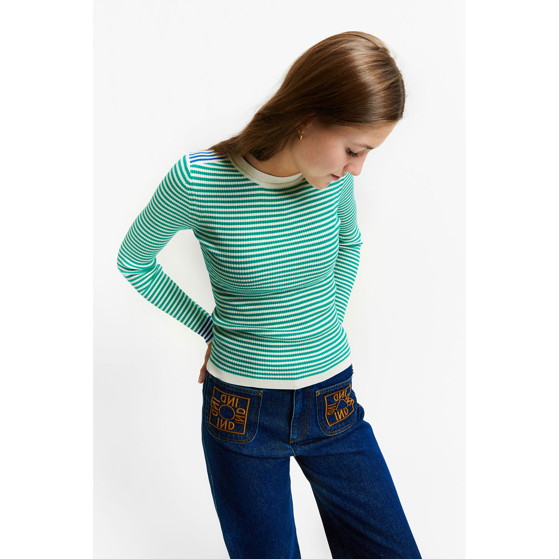 Indee Green Stripe Vesuvio Pullover