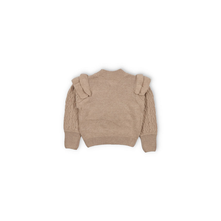 The New Society Pale Taupe Melange Victoire Pullover