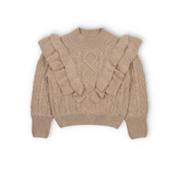 The New Society Pale Taupe Melange Victoire Pullover