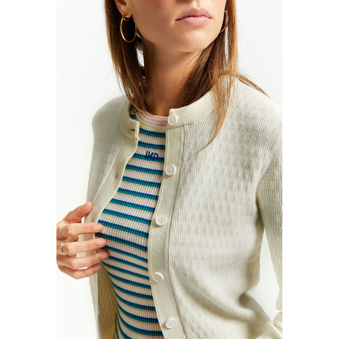 Indee Off White Stripe Venerdi  Tank Top