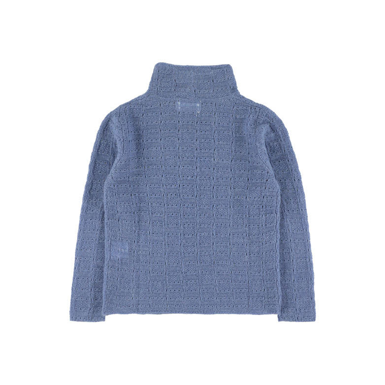 Morley Blue Knitted Turtleneck