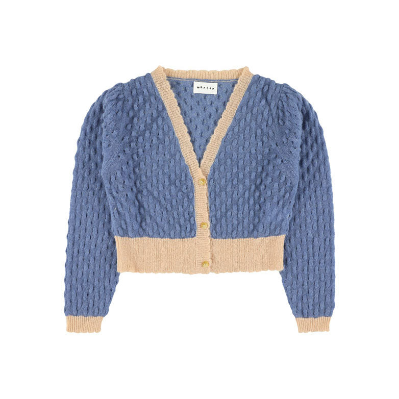 Morley Blue Bicolor Cardigan