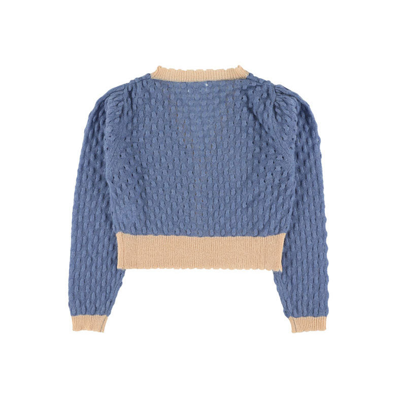 Morley Blue Bicolor Cardigan