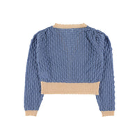 Morley Blue Bicolor Cardigan