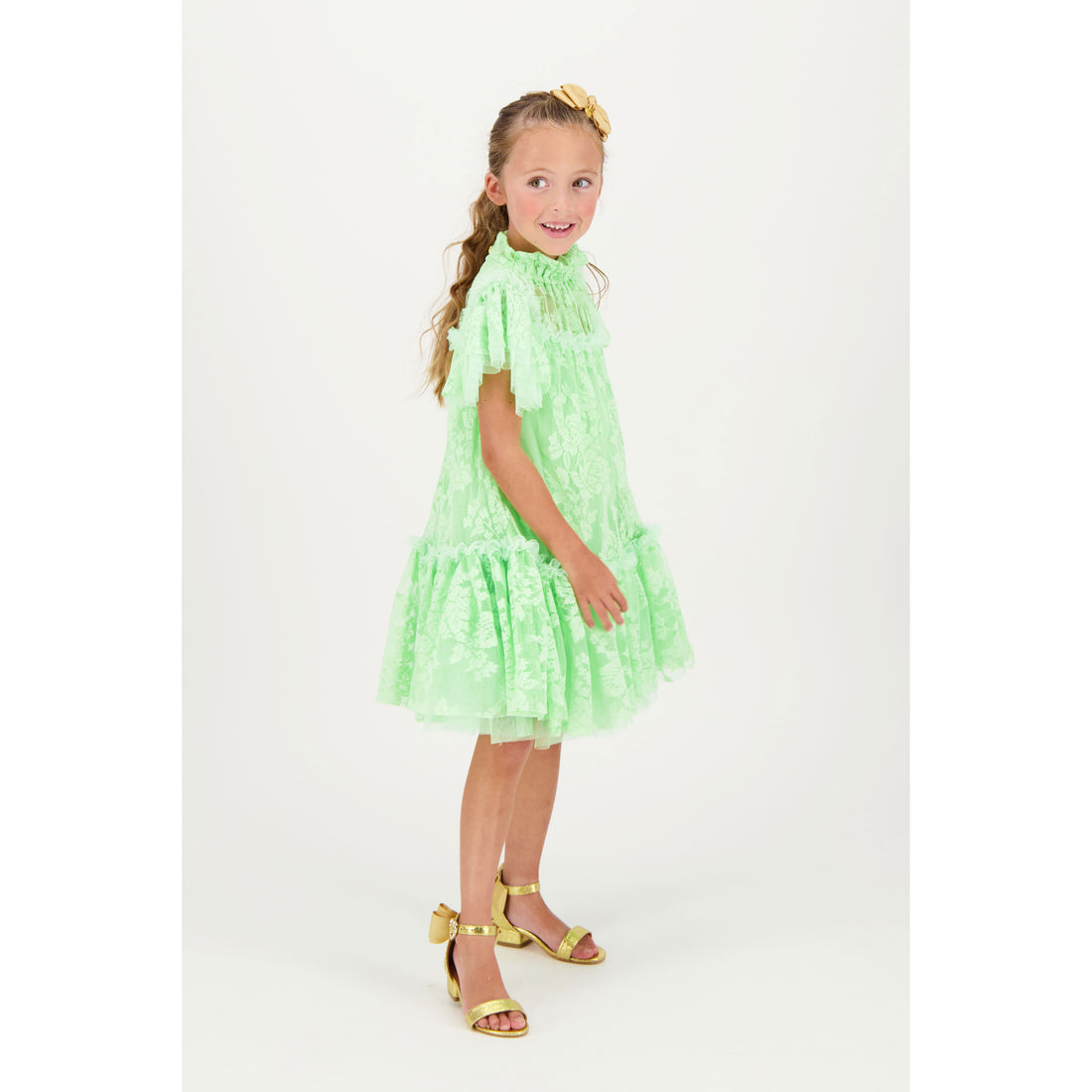 Angels Face Green Vida Lace Dress