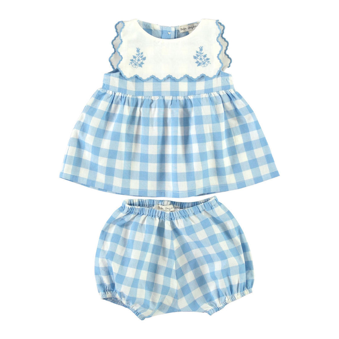Bebe Organic Sailor Check Viola Baby Dress