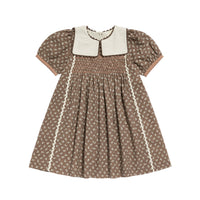 Little Cotton Clothes Clover Floral Violet Dress