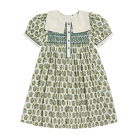 Little Cotton Clothes Jaipur Floral Violet Dress