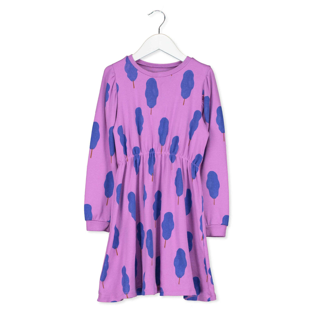 LotieKids Mulberry Trees Puffed Sleeve Buttoned Dress