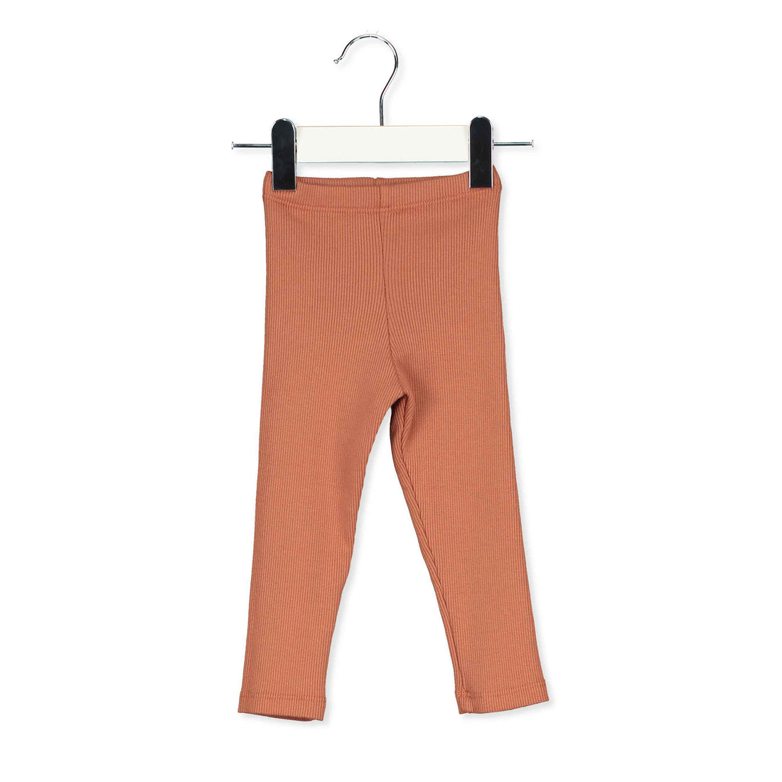 LotieKids Hazelnut Solid Baby Rib Leggings