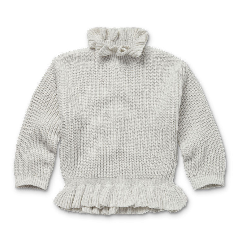 Sproet and Sprout Ivory Ruffle Peplum Sweater