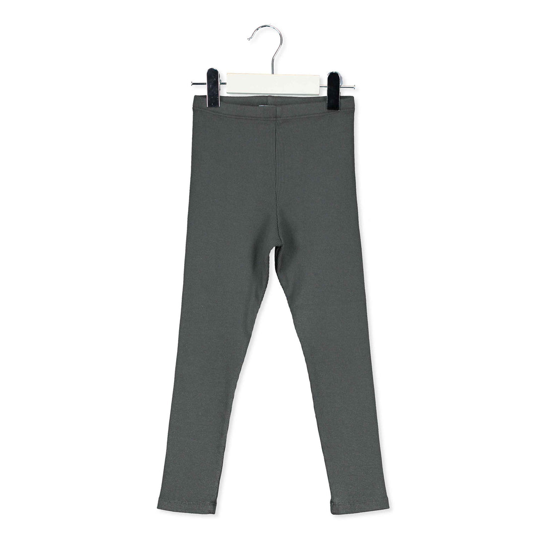 LotieKids Anthracite Solid Rib Legging