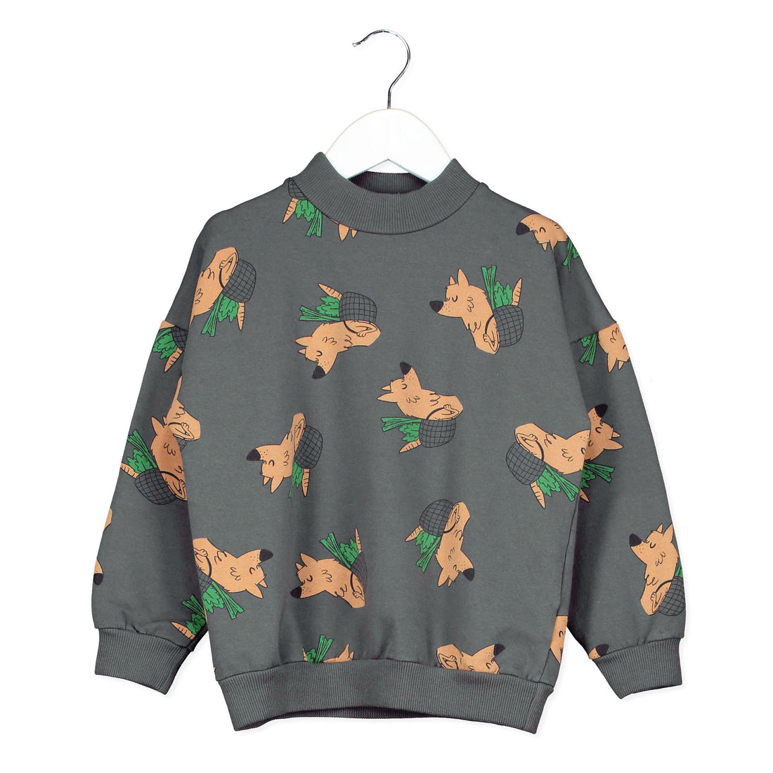 LotieKids Anthracite Wolfs Sweatshirt