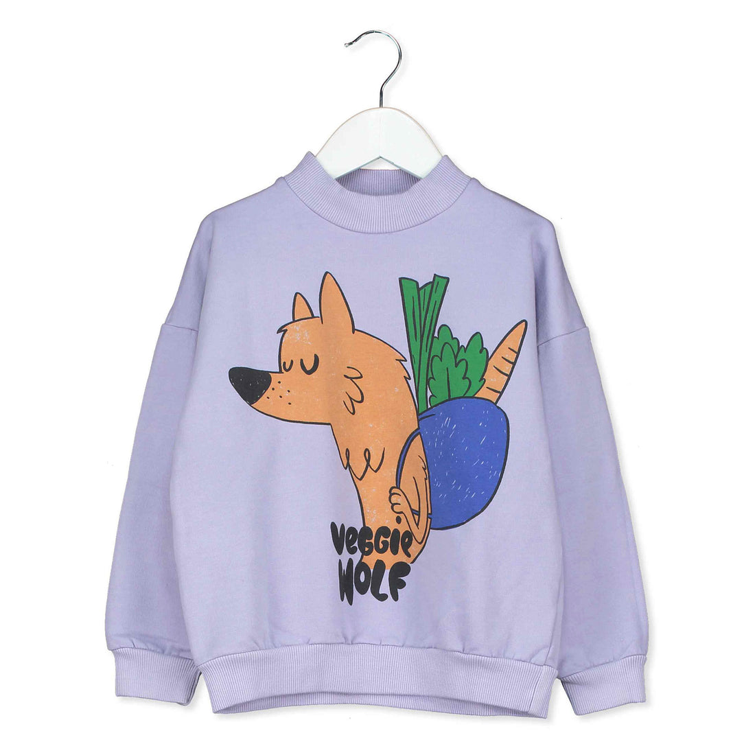 LotieKids Mauve Veggie Wolf Sweatshirt