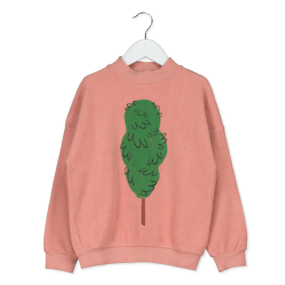 LotieKids Rose Big Tree Teddy Sweatshirt