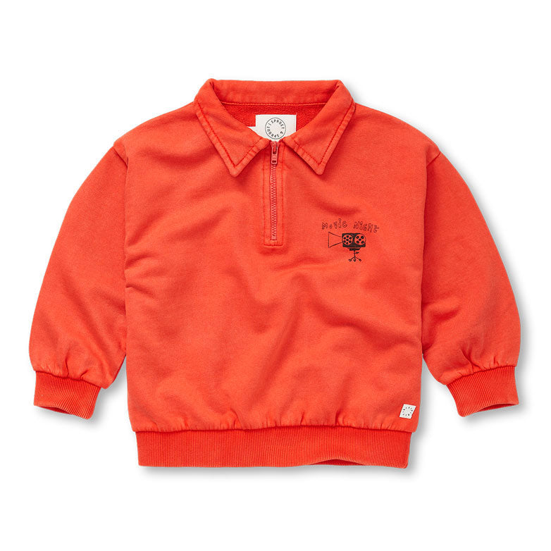 Sproet and Sprout Tomato Zip Collar Sweatshirt