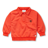 Sproet and Sprout Tomato Zip Collar Sweatshirt