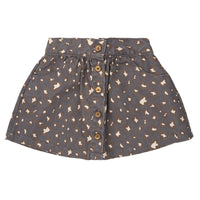 Tocoto Vintage Dark Grey Animal Print Skirt