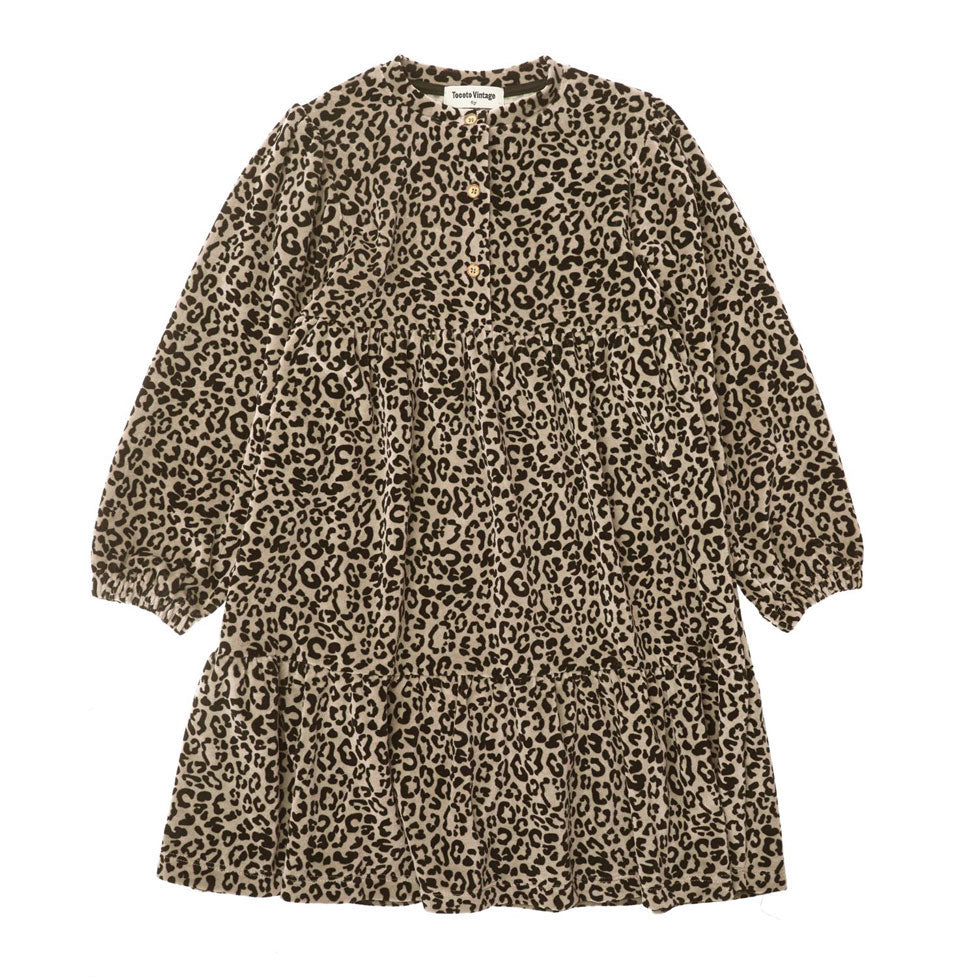 Tocoto Vintage Pink Animal Velvet Dress