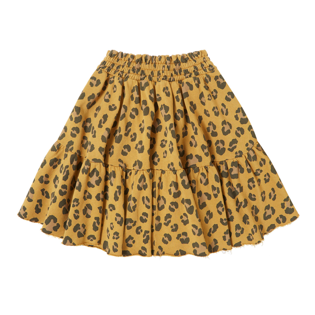 Tocoto Vintage Mustard Animal Print Mini Skirt
